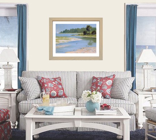 Florida HONEYMOON ISLAND, BLY Ocean Framed 16x20 Giclee Print **SALE - Picture 2 of 3