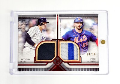MINT #/10 GOLD DUAL PATCH 2023 Topps Museum Anthony Rizzo Pete Alonso Meaningful