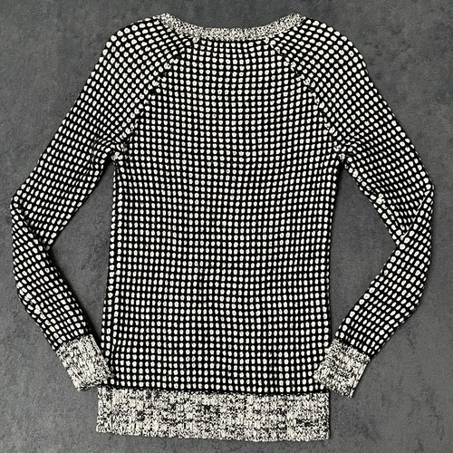 Banana Republic Womens Sweater Pullover Black White Long Sleeve XXS Heavy Knit - Picture 4 of 6