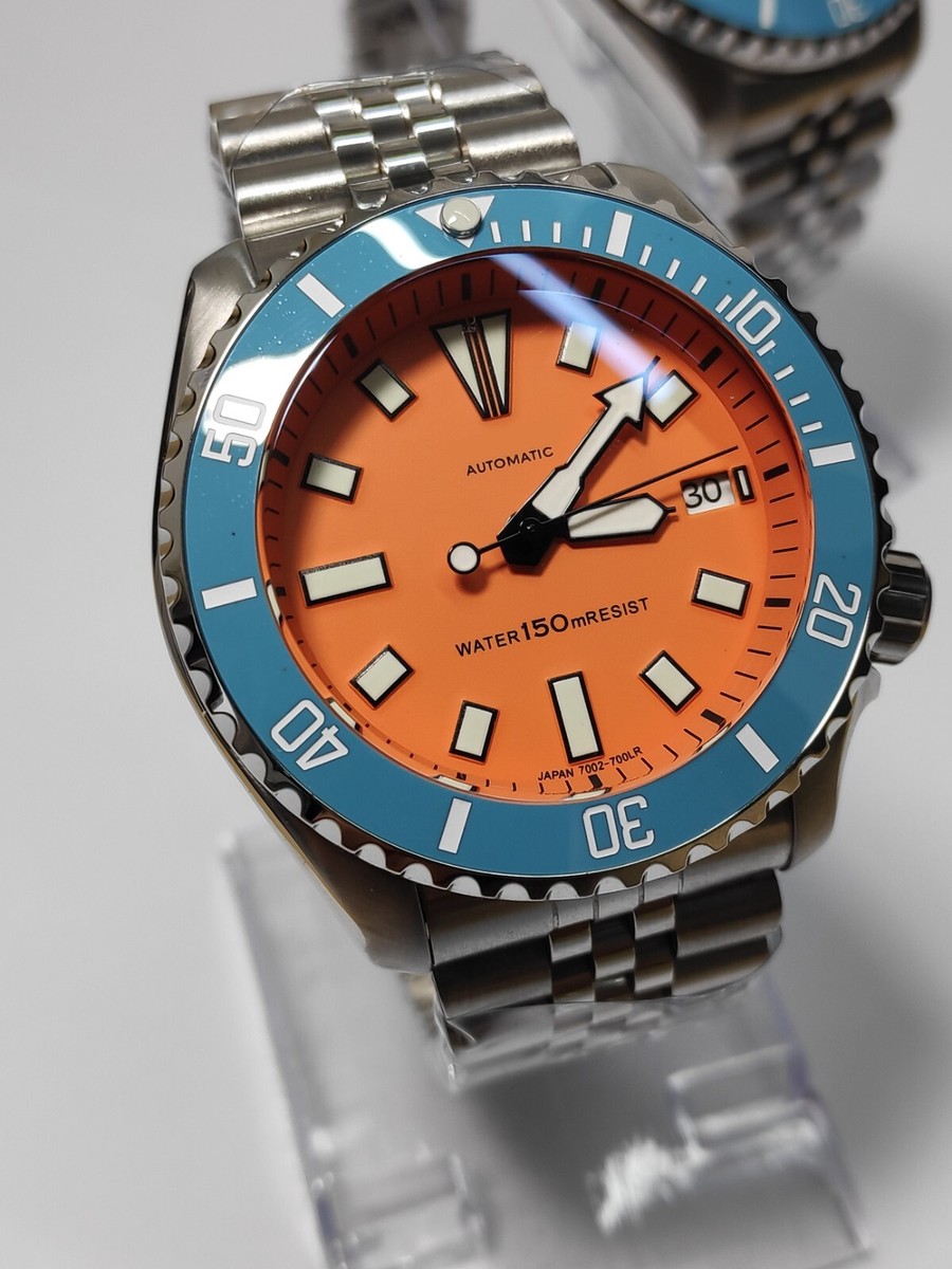 SKX007 SRPD 7002 With Seiko NH35 Sky Blue Orange S Mod Sapphire