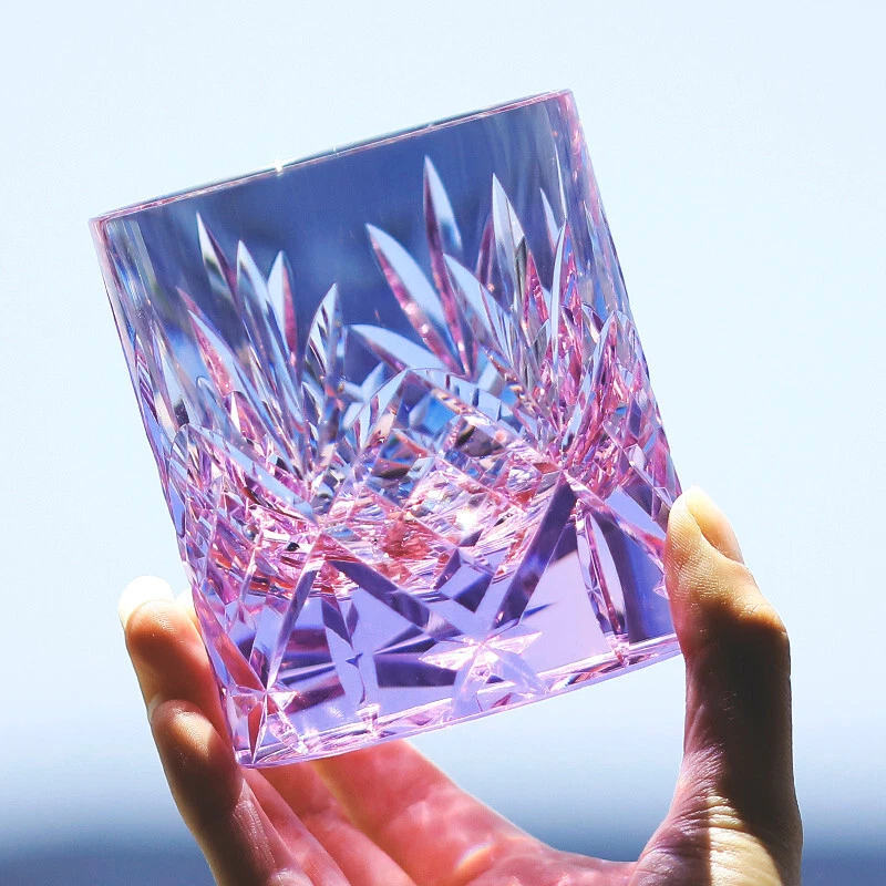 K9 хрустальные стеклянные камни стекло для виски старомодное стекло огранка цветы фиолетовый 8 унций - Изображение 2 из 4