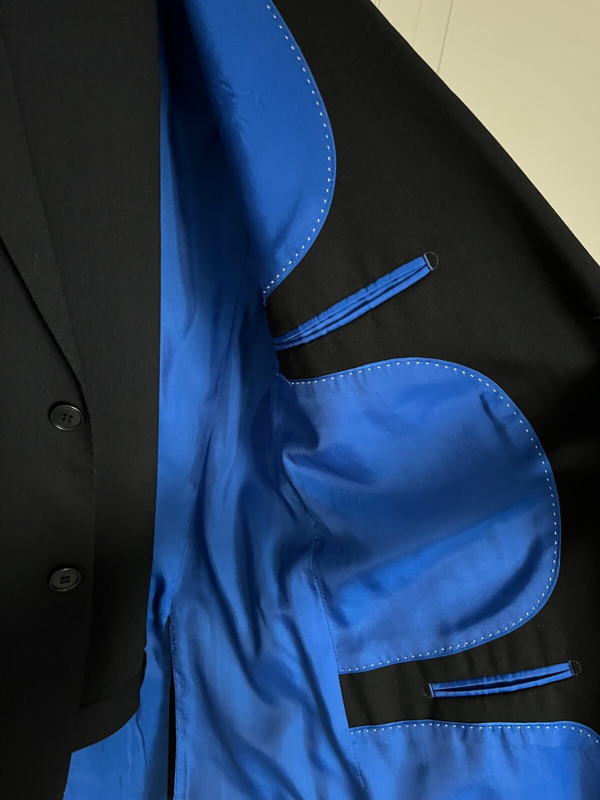 Mens suit 42 chest 36 waist long fitting, Excellent condition, black