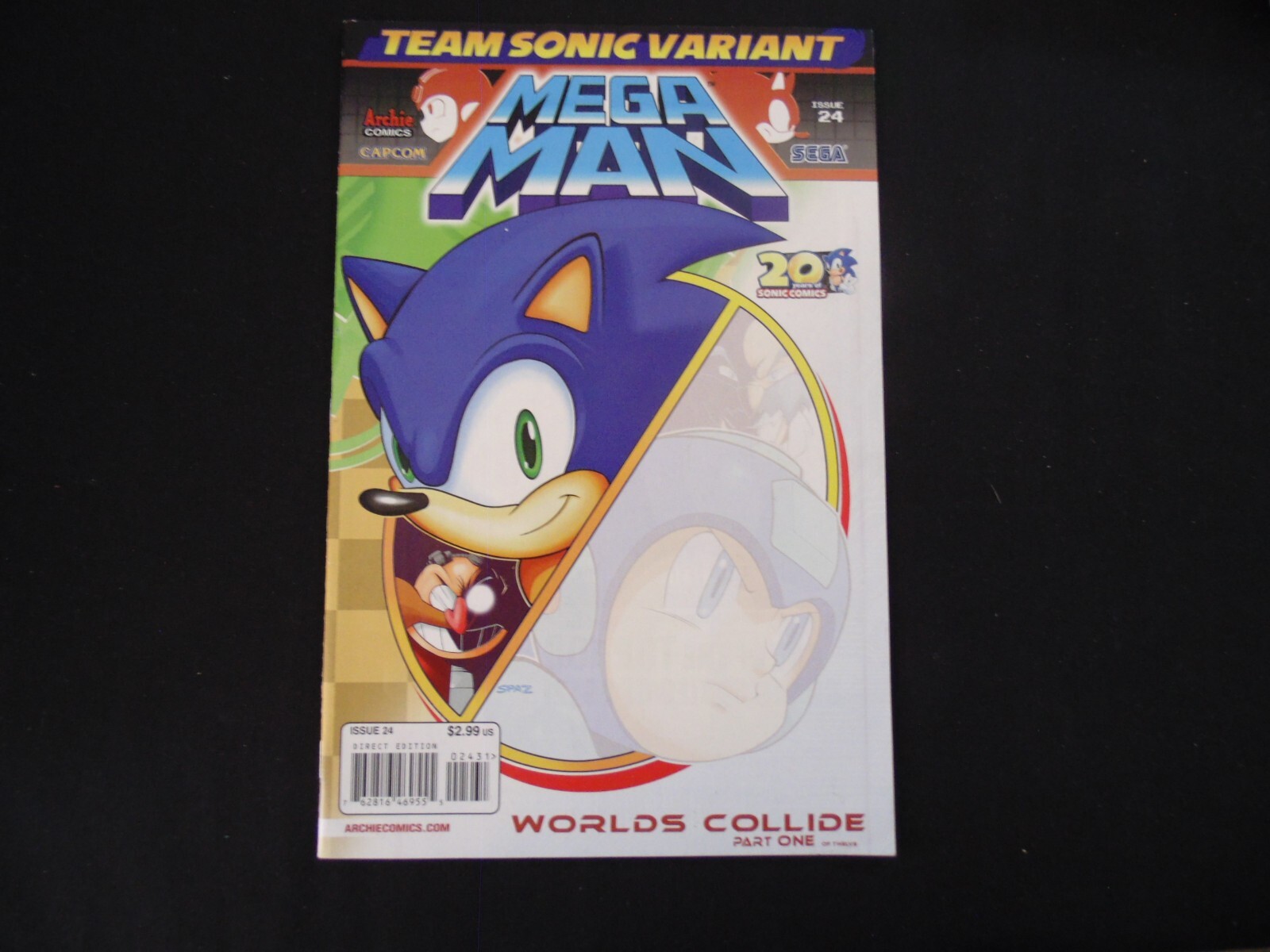 Mega man 24 Team Sonic Variant (b12) Fine Grade 2013 Archie Worlds ...
