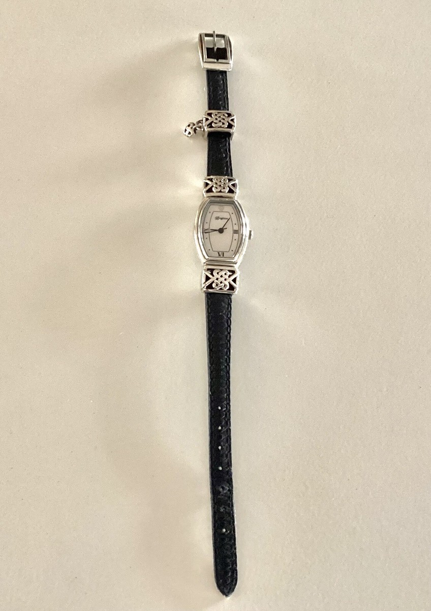Brighton Canterbury Watch Reversible Black Brown Leather 