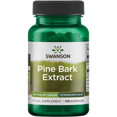 Swanson, Pine Bark Extract - Standardisiert, 50mg, 100 Kapseln - Blitzversand
