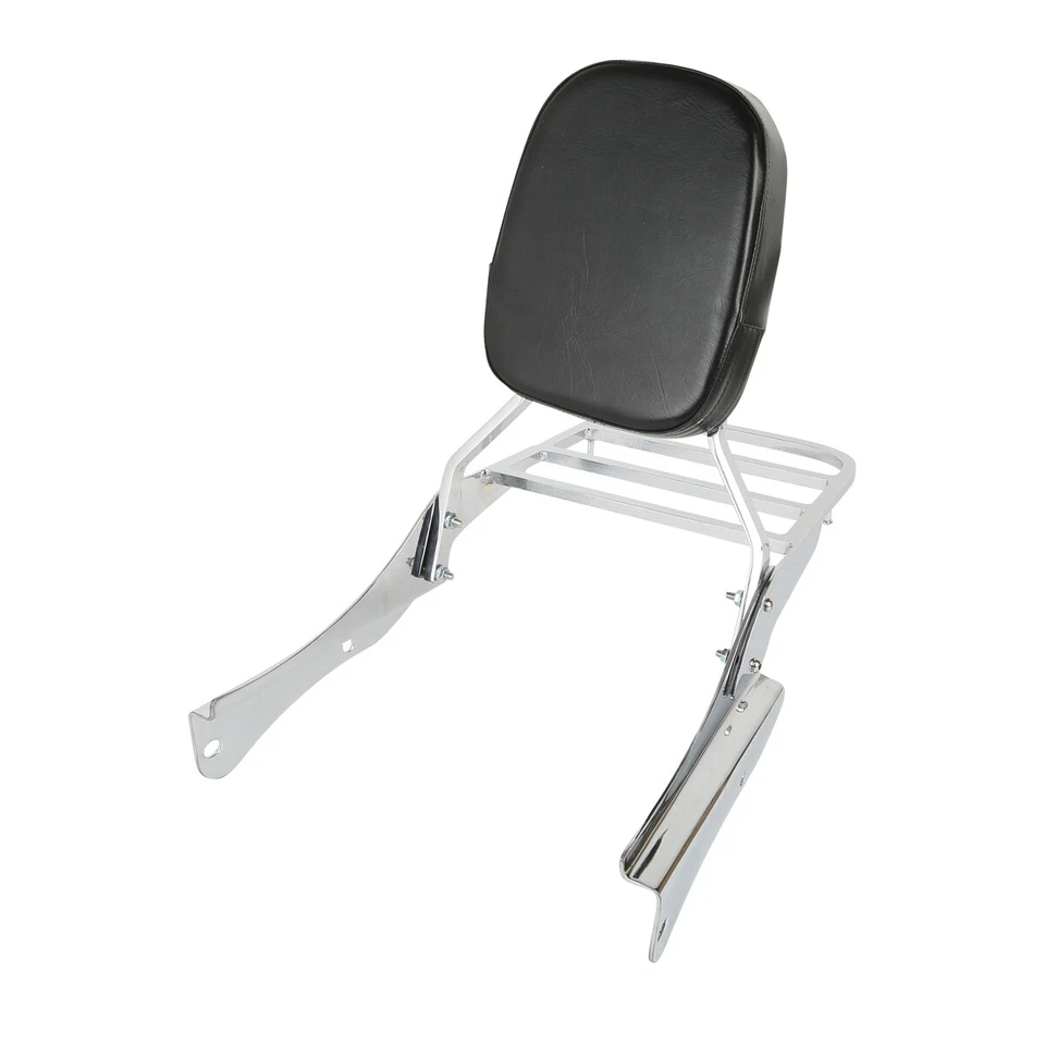Backrest Sissy Bar Luggage Rack Fit For Honda Shadow Spirit VT750DC 01-03/05-07 - Image 2 of 4