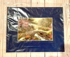 BRIDGE Of FAITH by Thomas Kinkade 8 X 10 Double Matted Signed Print Sealed NOS