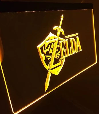 NINTENDO LEGEND OF ZELDA LED Sign for Game Room,Office,Bar,Man Cave NINTENDO