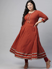 YASH GALLERY Women's Floral Pink Printed designerparty wear Anarkali Kurti