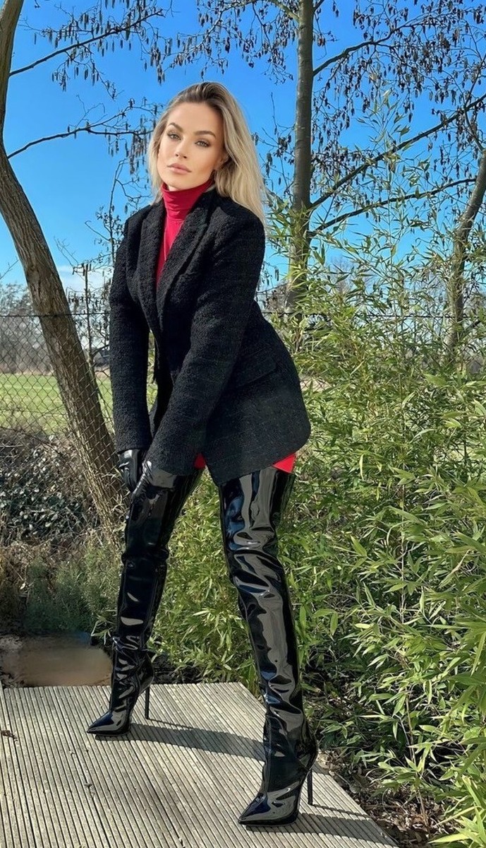Sanctum Black Patent Stiletto Thigh High Crotch Boots 39 | eBay
