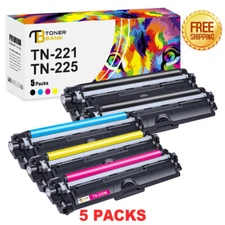 5PK TN221 Compatible With Brother TN225 HL-3140CW HL-3170CDW MFC-9130CW MFC-9340
