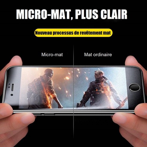 Protection Écran Céramique MAT Verre iPhone 14 SE 13 12 Mini 11 Pro Max X 8 7 6 - Photo 4/40