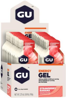 Gu Energy Gel, 24 x 32g Gel, Strawberry Banana