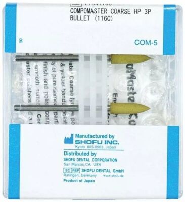 CompoMaster Polishers - HP Coarse Bullet Shape,Diamond Impregnated,3/pk, 116C
