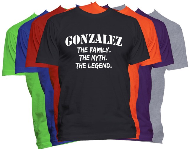 GONZALEZ Last Name T Shirt Custom Name T Shirt Family Reunion Family