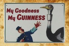 beer enthusiasts pub bar My goodness my Irish stout tin metal sign
