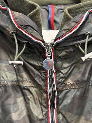 MEN'S MONCLER NATH GIUBBOTTO NATH CAMO HOODED JACKET - SIZE 5 | eBay