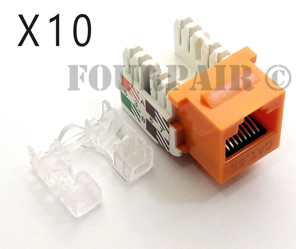 Módulo Jack Keystone Cat5e Con Terminación 110  Punchdown  Para Faceplate Color Negro - Foto 7