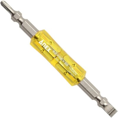anne 　2 ANEX Double-Ended Insulation Screwdriver Bit 1000V +2 -6 x 98mm