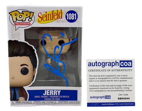 Jerry Seinfeld Signed Autograph Funko Pop Figure 1081 ACOA COA