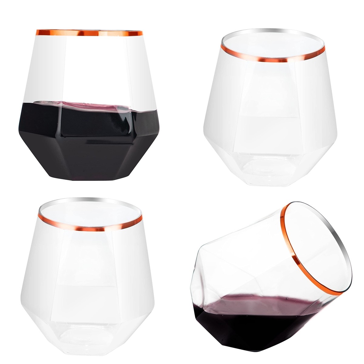 wine glass with rhinestones Rhinestone and Pearl Glass