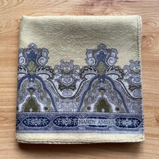 HANDKERCHIEF VINTAGE ART PAISLEY PATTERNED MEN'S POCKET SQUARE COTTON 18" A-0597