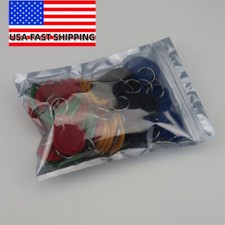 50Pcs T5577 125KHz RFID Rewritable Tag Key Fob Copy Cards Keyfobs Write Tags