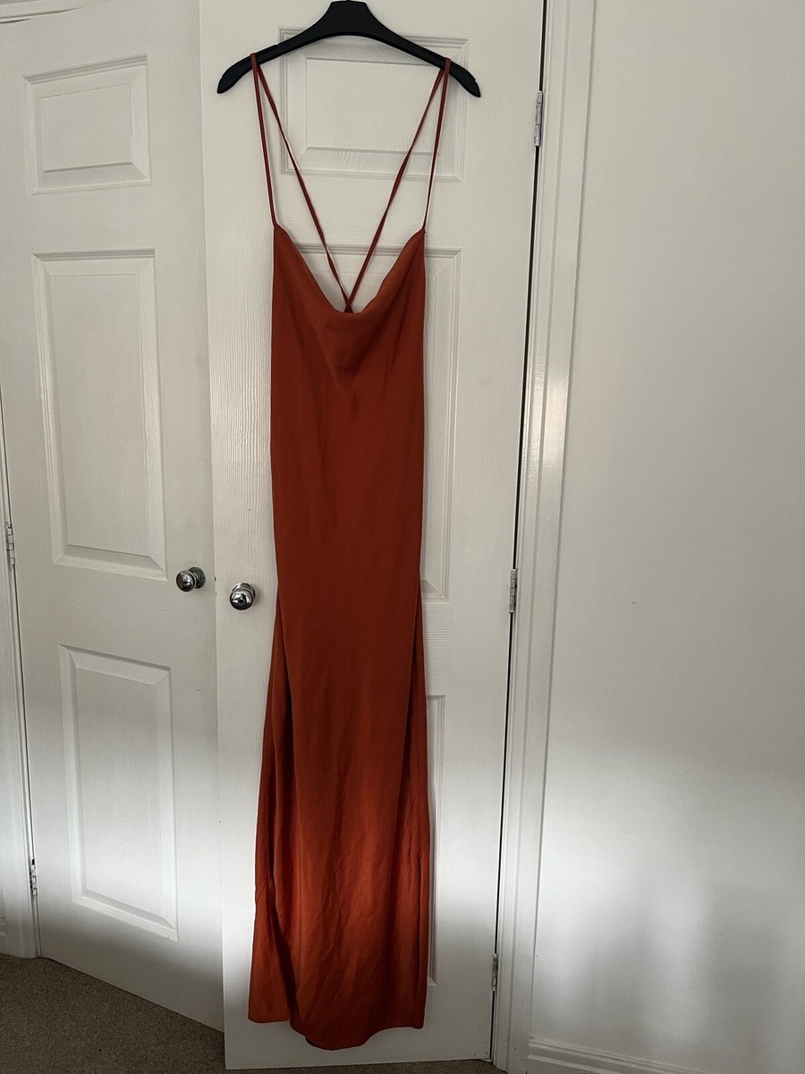 strapless open back dress Orange Katy Perry Halter Open Back Prom Red Carpet Formal Dress Grammy   Hoprom