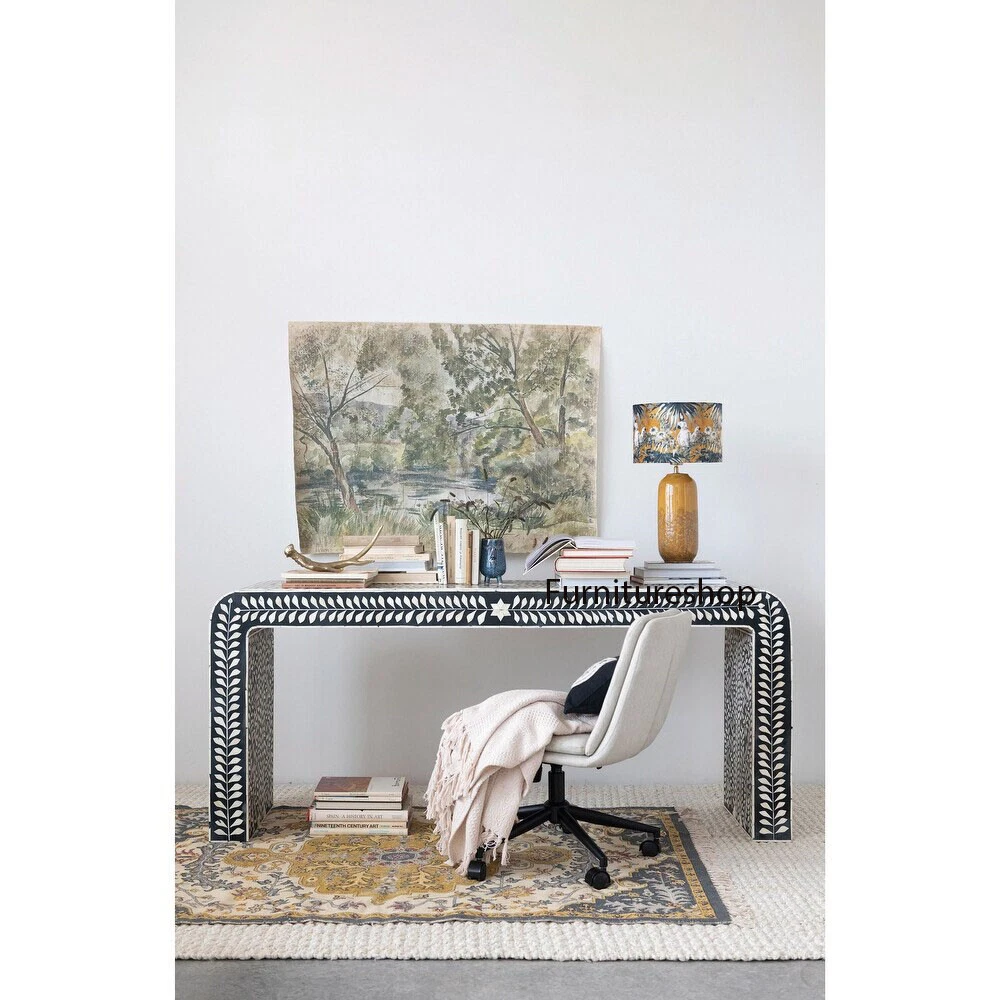 Bone inlay 2024 console table