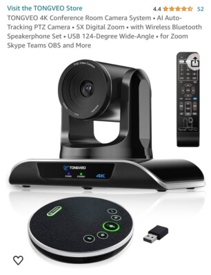 Conference Room Webcam Wireless Logitech Brio 300 Conference