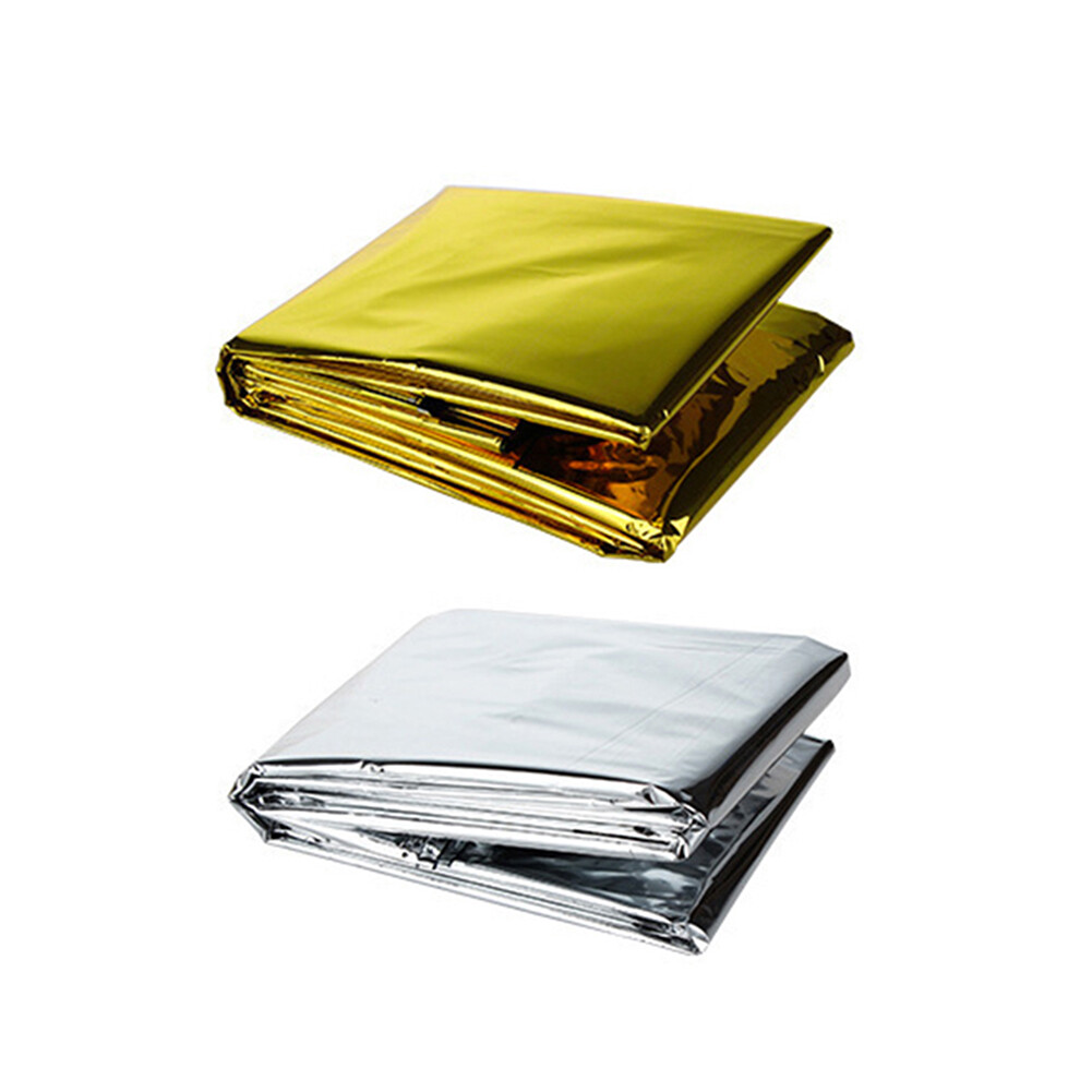 Emergency Blanket Outdoor Survive First Aid PET Foil Thermal Blanket for  Camping | eBay