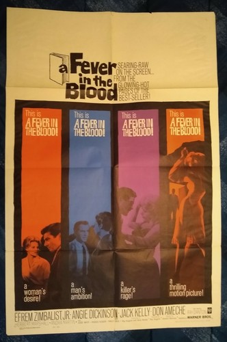 A Fever in the Blood 1960 Vintage 1-Sheet Poster Angie Dickinson