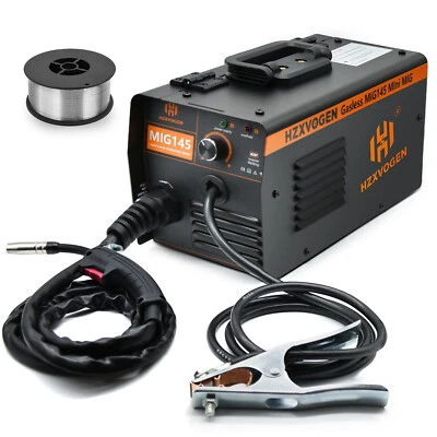 HZXVOGEN Professional No Gas Gasless MIG Welding Machine 140AMP 220V Mig Welder MIG145