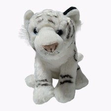 Wild Republic White Tiger 14 inch Plush Realistic Stuffed Animal Blue Eyes Toy