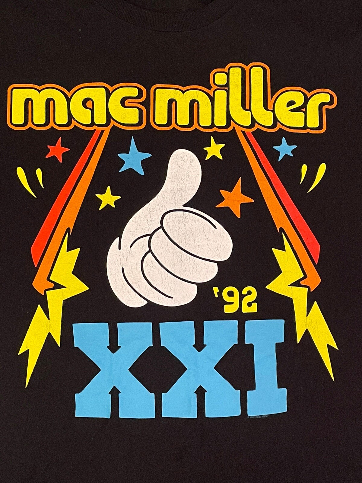 100percent Authentic Tultex 2013 Mac Miller T-Shirt Up Officially Licensed Large Rare image 2
