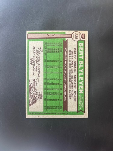 1976 Topps Baseball Cards Pick A Player Card #1-250 Singles Complete your Set - Picture 181 of 192