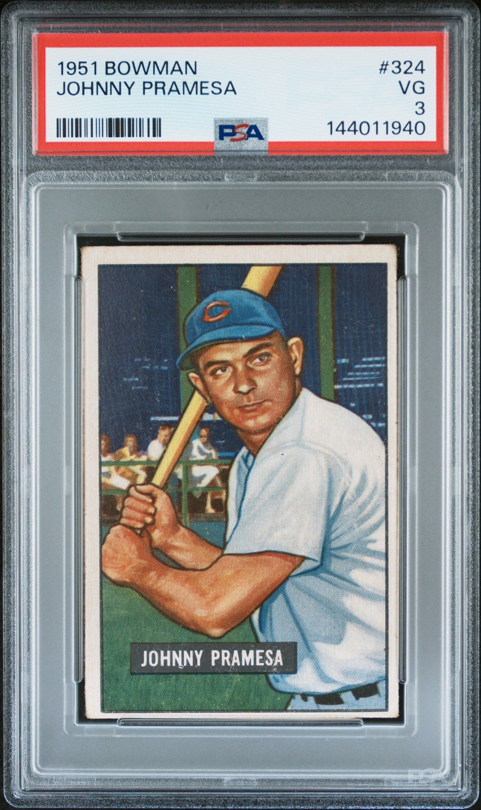 Johnny Pramesa 1951 Bowman PSA 3 #324 Cincinnati Reds