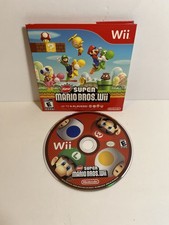 New Super Mario Bros. Wii (Nintendo Wii, 2009) Game Disc and Sleeve - No Manual