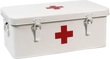 Xbopetda First Aid Medicine Box, First Aid Kit Supplies Bin, Metal Medicine S...