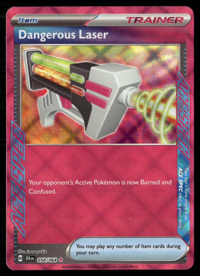 Dangerous Laser 058/064 ACE SPEC Rare Shrouded Fable Pokemon Holo Near Mint