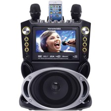 Karaoke USA GF844 DVD/CDG/MP3G 35-Watt Karaoke Machine with 7-In. Color Screen
