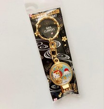 Hello Kitty Engraved Nail Clipper Keychain Mt. Fuji Blue Golden Kimono Kyoto