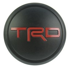 Genuine Oem Toyota Trd Black Red Wheel Center Cap Pt998-35240-f2 Set Of 4