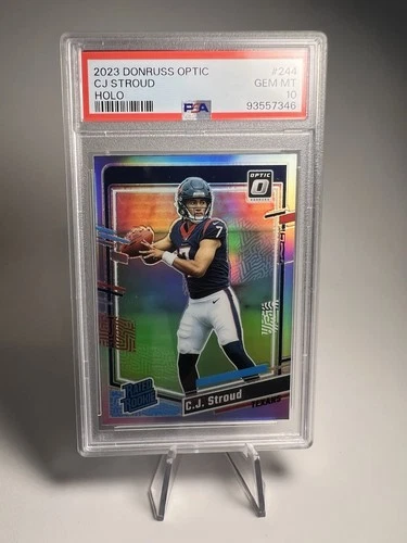 2023 Panini Donruss Optic - Rated Rookie C.J. Stroud PSA 10 #244 Holo Prizm (RC)