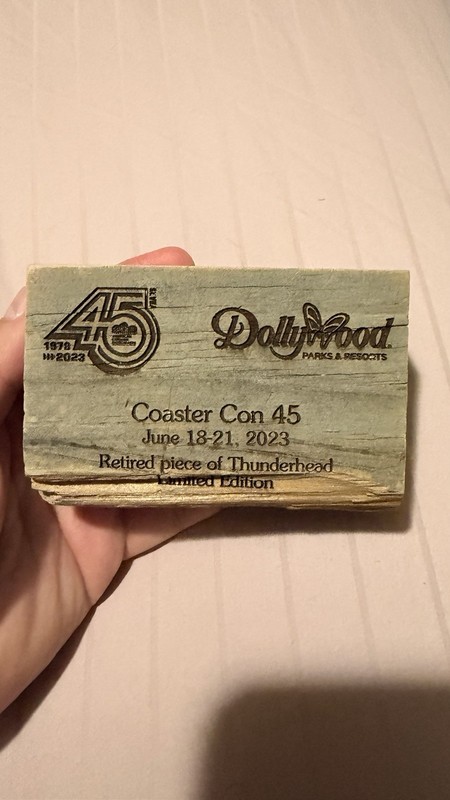 Dollywood Coaster Con 45 Retired Thunderhead Wood Limited Edition Souvenir 2023