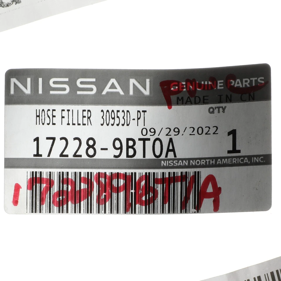 NEW OEM Genuine Nissan 2020-2024 Frontier Fuel Filler Hose Tube Line 17228-9BT1A - Image 4 of 4
