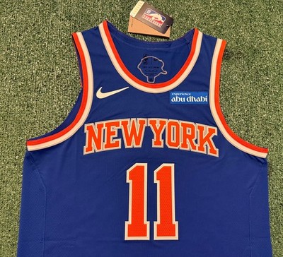 Authentic Jalen Brunson New York Knicks 2025 Blue Nike ADV Jersey