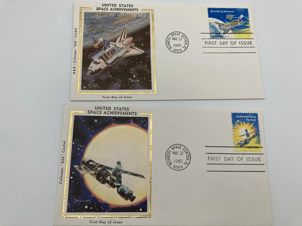 Lote de 5 cubiertas de sobres estampillas de transbordadores y astronautas de logros espaciales de Estados Unidos Foto 4 de 4