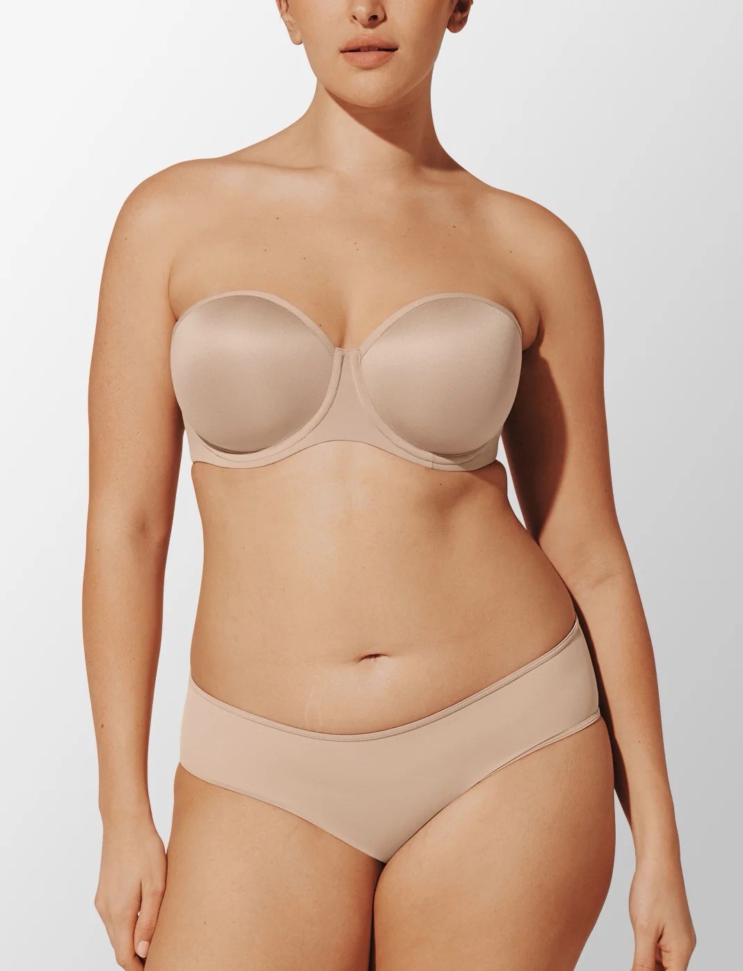 ThirdLove 38H 24/7 Classic Strapless Multiway Underwire Bra Taupe Size