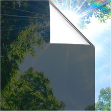 One Way Privacy Window Film, Heat Control Window Black, 17.5 x 78.7 inches 